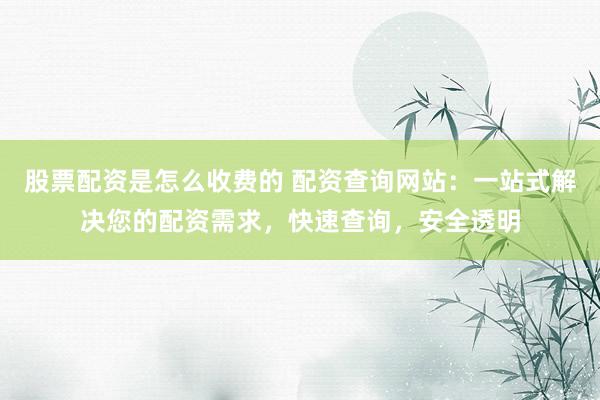 股票配资是怎么收费的 配资查询网站:一站式解决您的配资需求,快速查询,安全透明
